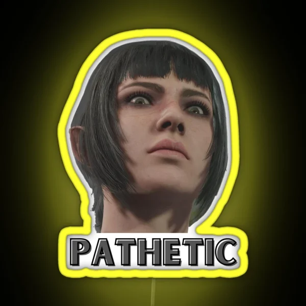 Shadowheart Disapproves Disagrees Pathetic RGB Neon Sign