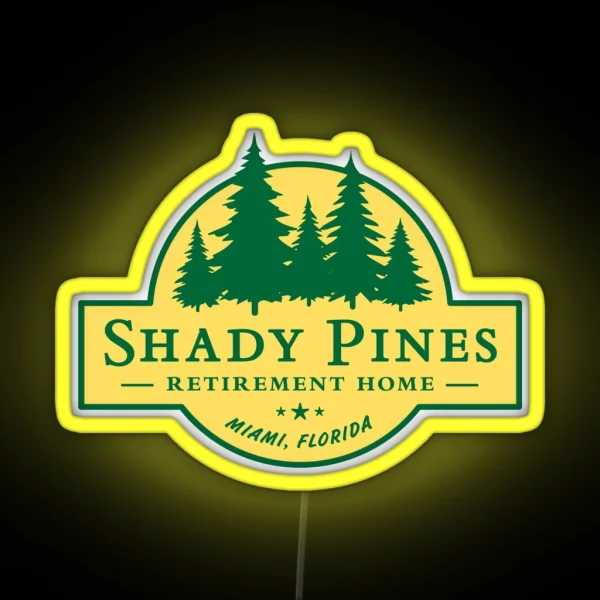 Shady Pines Retirement Home The Golden Girls RGB Neon Sign