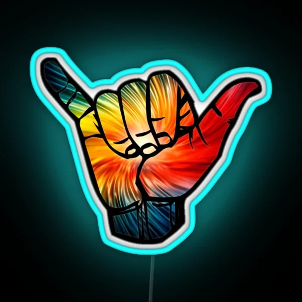 Shaka Rainbow RGB Neon Sign