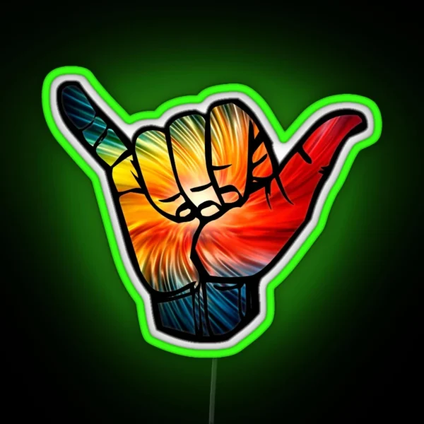 Shaka Rainbow RGB Neon Sign