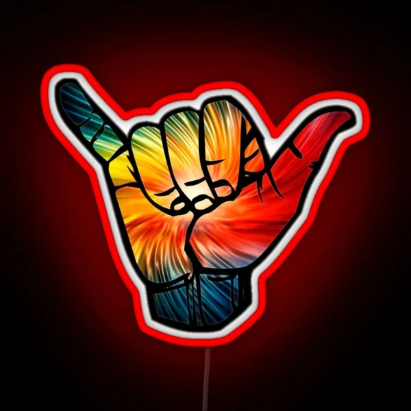 Shaka Rainbow RGB Neon Sign