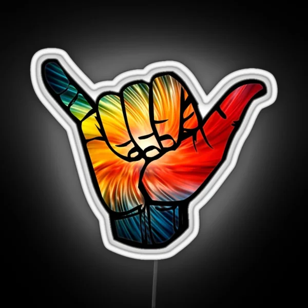 Shaka Rainbow RGB Neon Sign