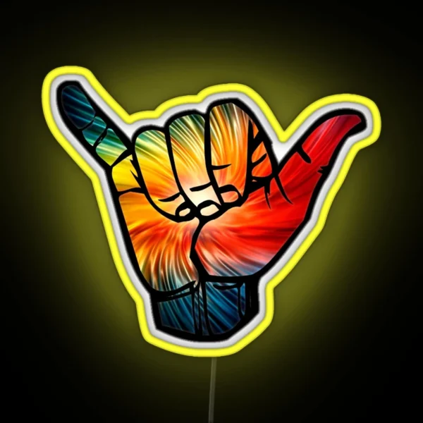Shaka Rainbow RGB Neon Sign