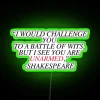 Add literary flair with vintage Shakespearean battle of wits decor