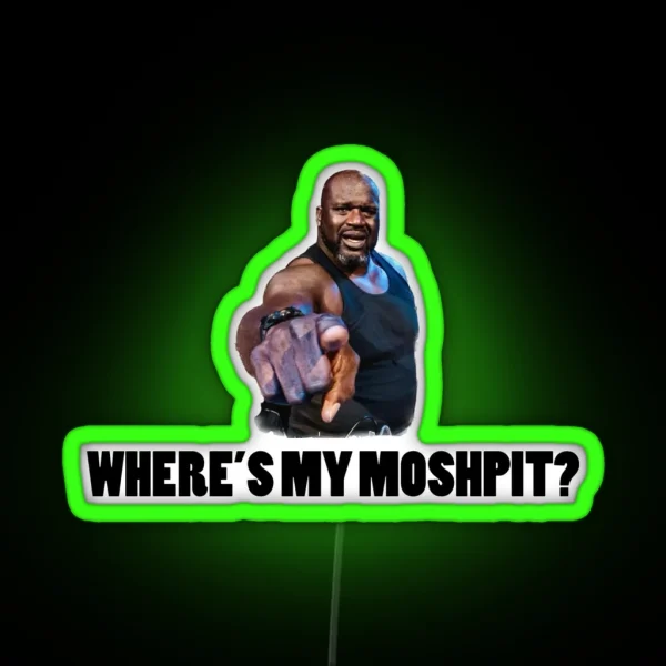 SHAQ BONNAROO MOSHPIT ADLIB RGB Neon Sign