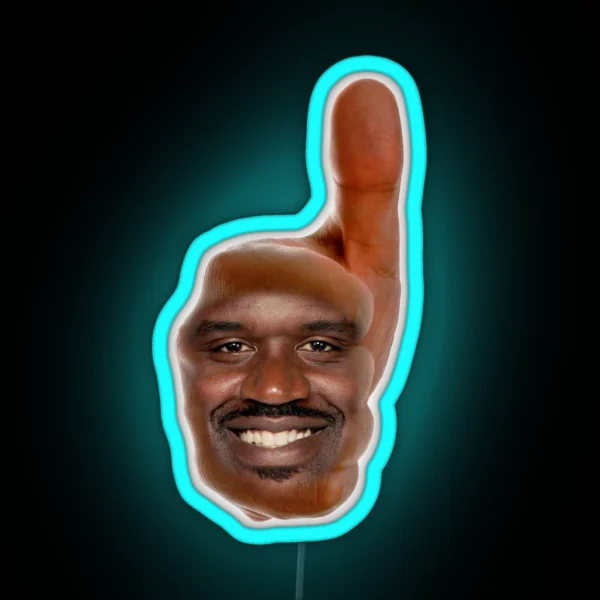 Shaq Thumbs Up RGB Neon Sign