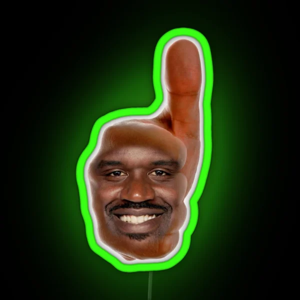 Shaq Thumbs Up RGB Neon Sign