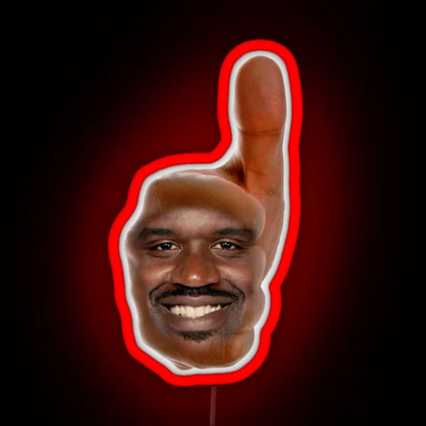 Shaq Thumbs Up RGB Neon Sign