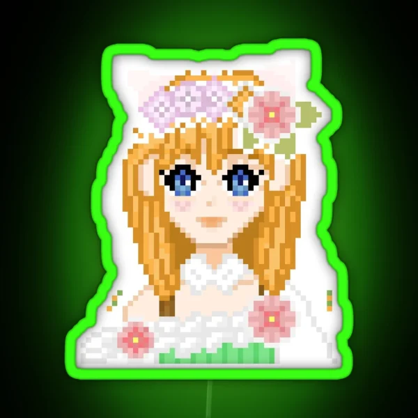 Shara Rune Factory 3 Pixel Art RGB Neon Sign