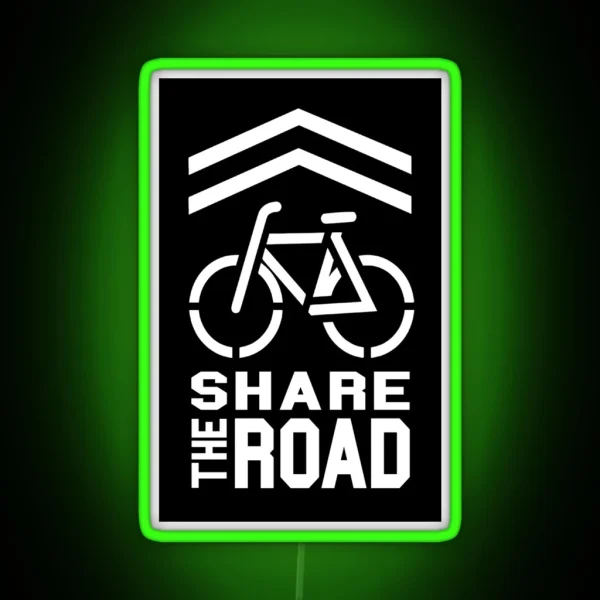 Share The Road Led Black Version RGB Neon Sign