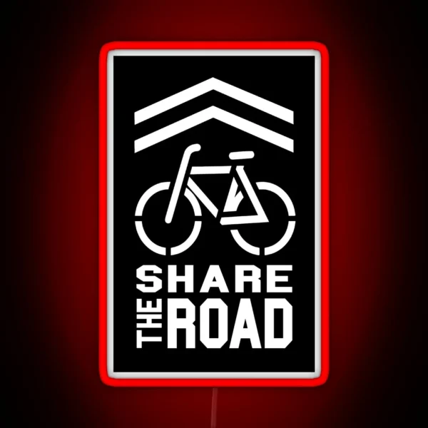 Share The Road Led Black Version RGB Neon Sign