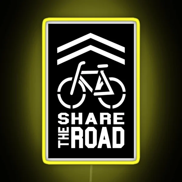 Share The Road Led Black Version RGB Neon Sign