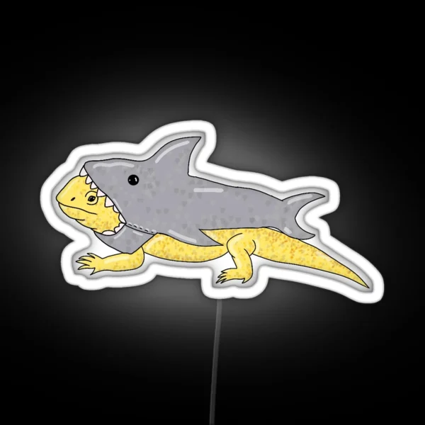 Shark Costume Bearded Dragon RGB Neon Sign