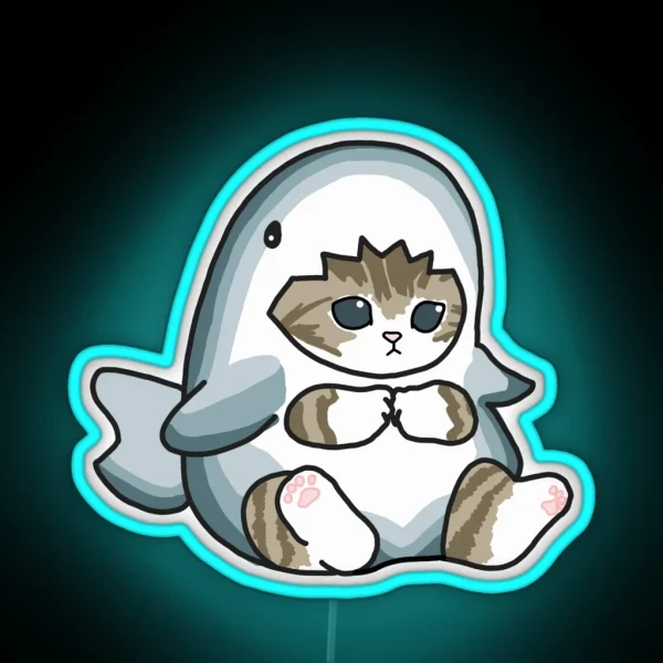 Shark Kitten Costume RGB Neon Sign