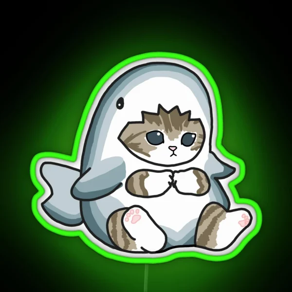 Shark Kitten Costume RGB Neon Sign