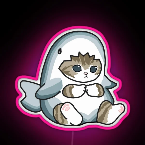 Shark Kitten Costume RGB Neon Sign