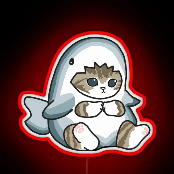 Shark Kitten Costume RGB Neon Sign