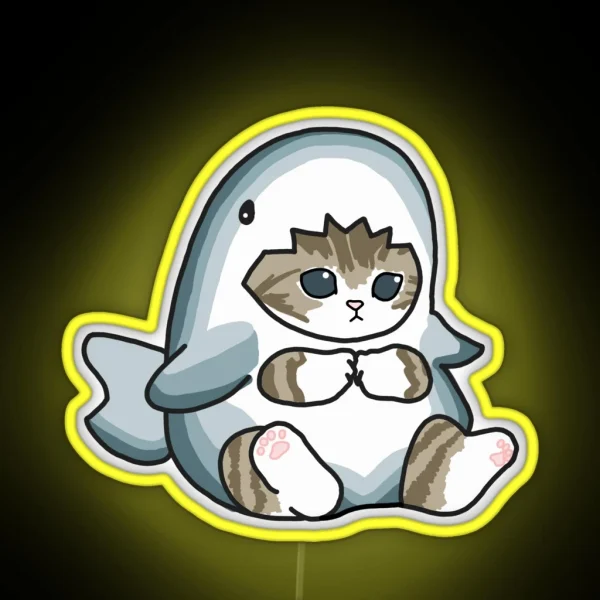 Shark Kitten Costume RGB Neon Sign