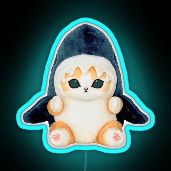 Shark Kitty RGB Neon Sign