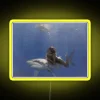 Customizable Shark Princess Neon Sign with Colorful RGB LED Lights Display