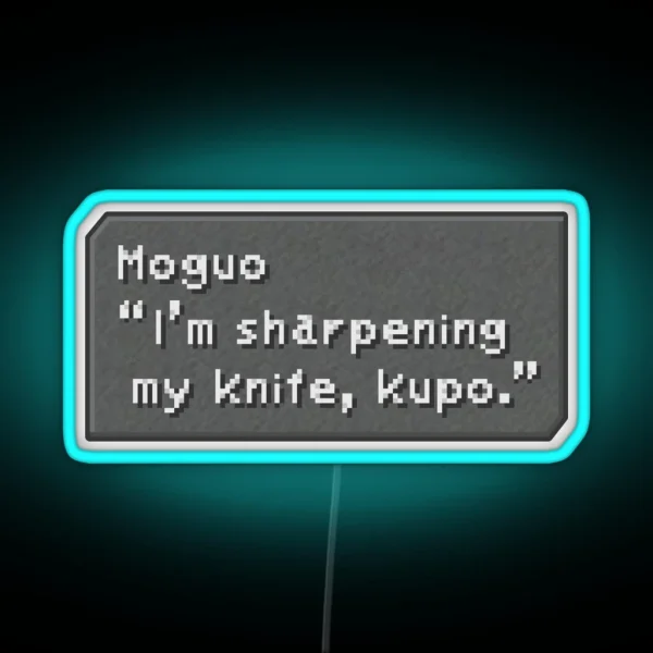 Sharpening My Knife Moguo Dialogue Box RGB Neon Sign