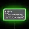 Vintage Kitchen Accent Neon Sign with Sharp Dialogue Writing Style