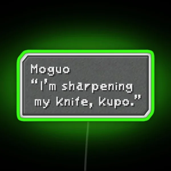 Sharpening My Knife Moguo Dialogue Box RGB Neon Sign