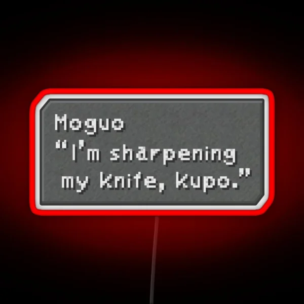 Sharpening My Knife Moguo Dialogue Box RGB Neon Sign