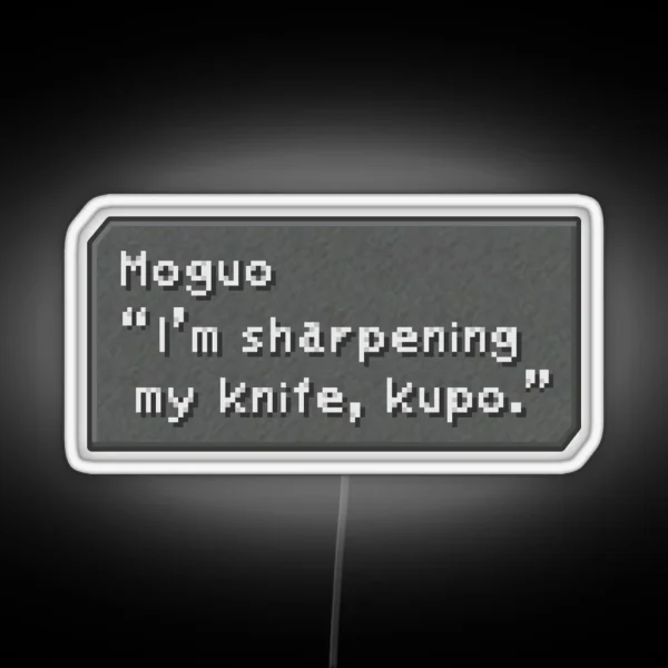 Sharpening My Knife Moguo Dialogue Box RGB Neon Sign