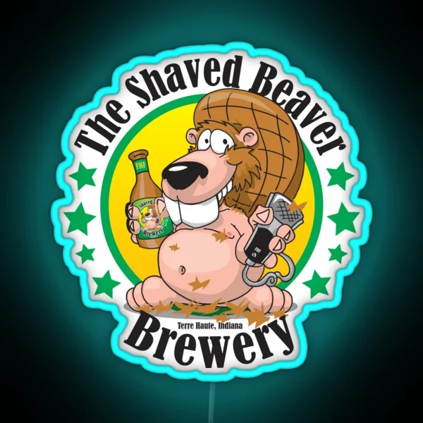 Shaved Beaver Brewery RGB Neon Sign
