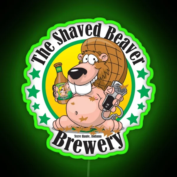 Shaved Beaver Brewery RGB Neon Sign
