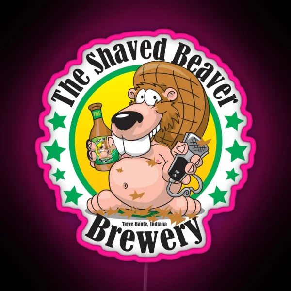 Shaved Beaver Brewery RGB Neon Sign