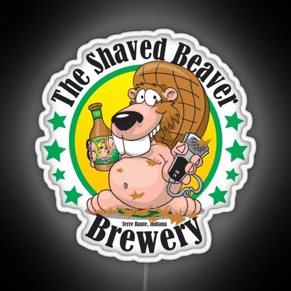 Shaved Beaver Brewery RGB Neon Sign
