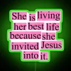 Faithful Home Decor Neon Sign Inviting Jesus into Your Life Everyday