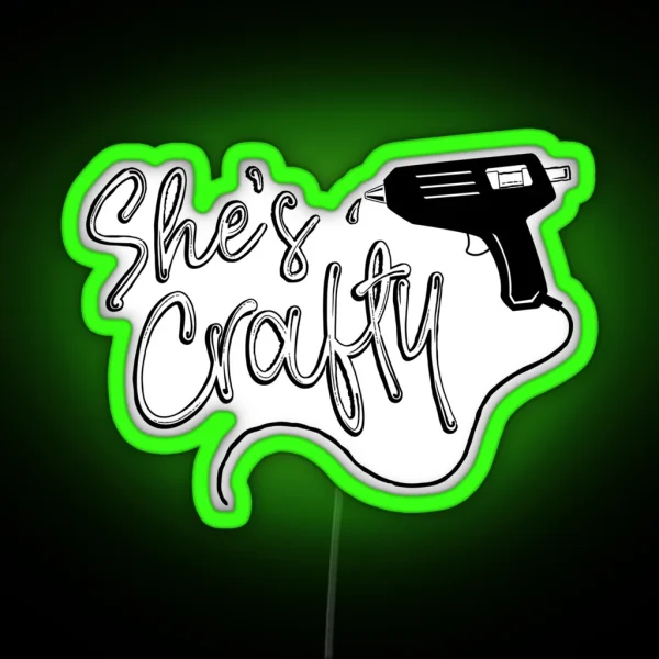 She S Crafty RGB Neon Sign