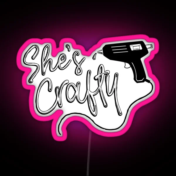 She S Crafty RGB Neon Sign