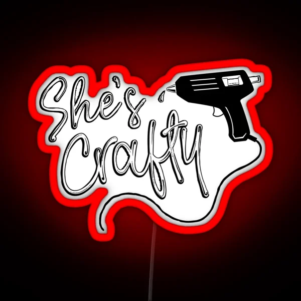 She S Crafty RGB Neon Sign