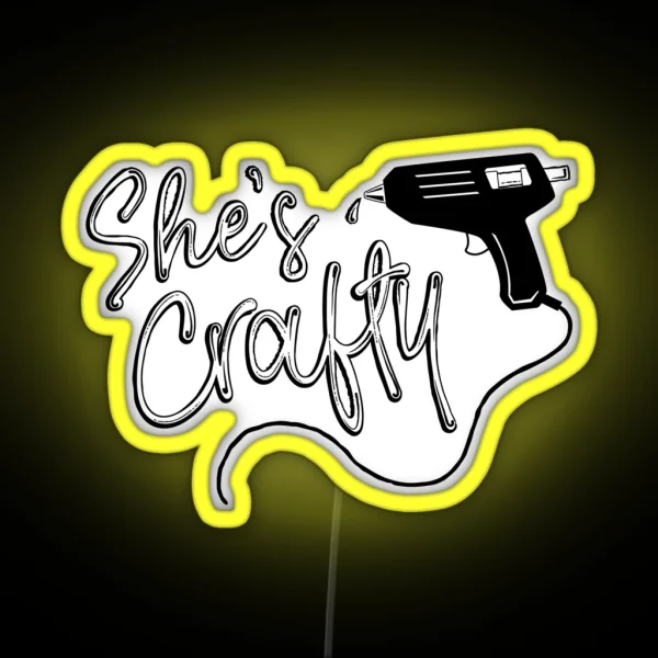 She S Crafty RGB Neon Sign