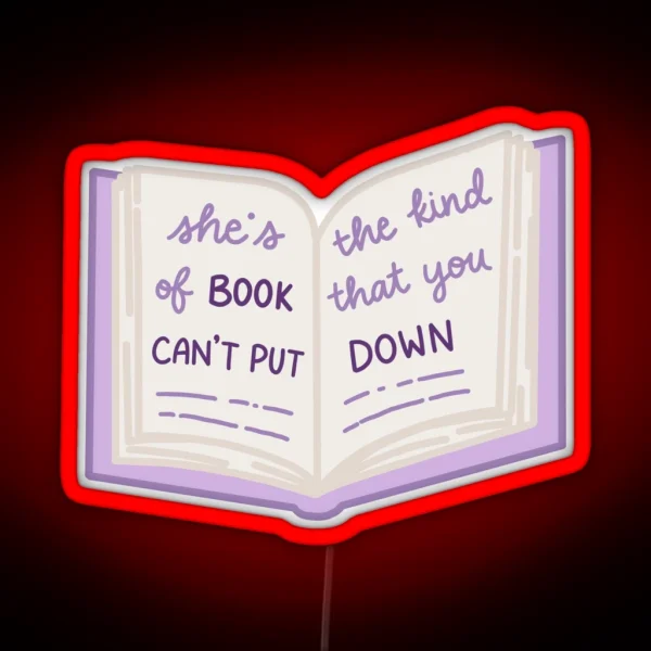 She S The Kind Of Book RGB Neon Sign