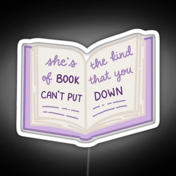 She S The Kind Of Book RGB Neon Sign