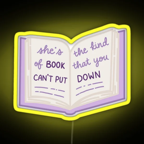 She S The Kind Of Book RGB Neon Sign