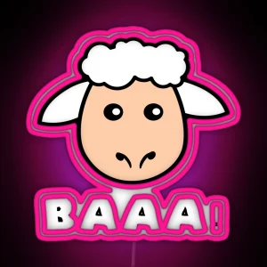 Sheep Go Baaa Legendary Animals RGB Neon Sign