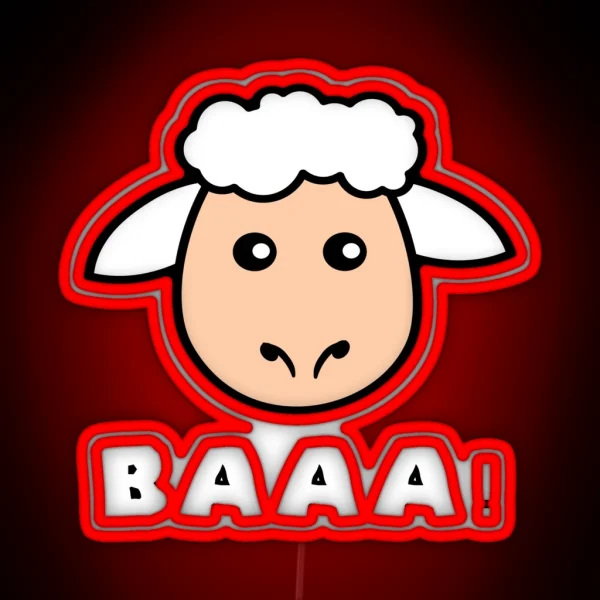 Sheep Go Baaa Legendary Animals RGB Neon Sign