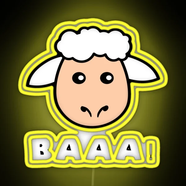 Sheep Go Baaa Legendary Animals RGB Neon Sign