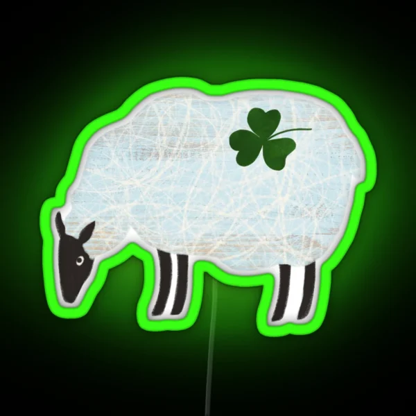 Sheep Of Ireland RGB Neon Sign