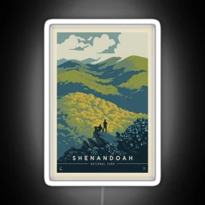 Shenandoah National Park Blue Ridge Beauty Poster Vintage Travel Poster Gift For Travel Home Art Ofice Wall Decor State Map Poster RGB Neon Sign