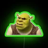 Modern Shrek-themed LED neon light decoration with vibrant RGB colors.