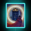 Vibrant Sherlock Holmes inspired neon sign with colorful RGB lighting effects