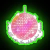Modern RGB neon light mirrorball decoration for living spaces ambiance