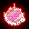 Eye-catching mirrored wall decoration with vibrant multicolor LED neon lights